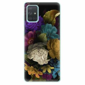 Odolné silikonové pouzdro iSaprio - Dark Flowers - Samsung Galaxy A71 obraz