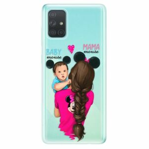 Odolné silikonové pouzdro iSaprio - Mama Mouse Brunette and Boy - Samsung Galaxy A71 obraz
