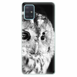 Odolné silikonové pouzdro iSaprio - BW Owl - Samsung Galaxy A51 obraz