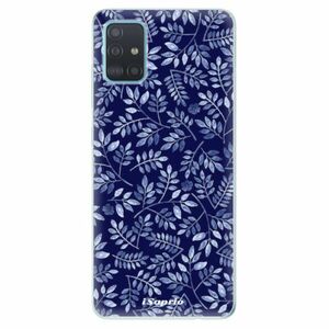 Odolné silikonové pouzdro iSaprio - Blue Leaves 05 - Samsung Galaxy A51 obraz