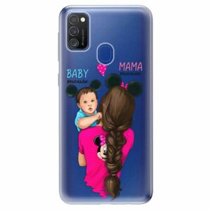 Odolné silikonové pouzdro iSaprio - Mama Mouse Brunette and Boy - Samsung Galaxy M21 obraz