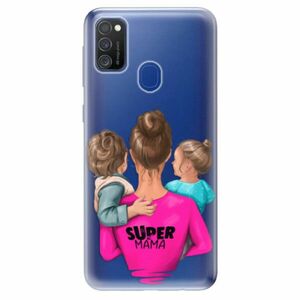 Odolné silikonové pouzdro iSaprio - Super Mama - Boy and Girl - Samsung Galaxy M21 obraz