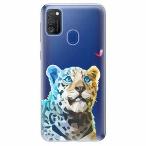 Odolné silikonové pouzdro iSaprio - Leopard With Butterfly - Samsung Galaxy M21 obraz