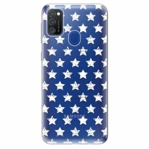 Odolné silikonové pouzdro iSaprio - Stars Pattern - white - Samsung Galaxy M21 obraz