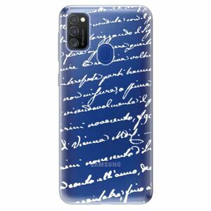 Odolné silikonové pouzdro iSaprio - Handwriting 01 - white - Samsung Galaxy M21 obraz