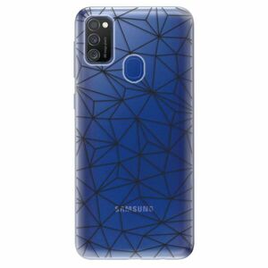 Odolné silikonové pouzdro iSaprio - Abstract Triangles 03 - black - Samsung Galaxy M21 obraz