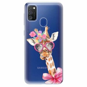 Odolné silikonové pouzdro iSaprio - Lady Giraffe - Samsung Galaxy M21 obraz
