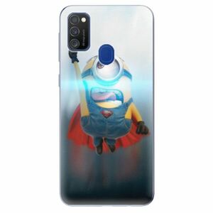 Odolné silikonové pouzdro iSaprio - Mimons Superman 02 - Samsung Galaxy M21 obraz