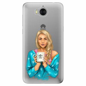 Odolné silikonové pouzdro iSaprio - Coffe Now - Blond - Huawei Y5 2017 / Y6 2017 obraz