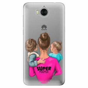 Odolné silikonové pouzdro iSaprio - Super Mama - Boy and Girl - Huawei Y5 2017 / Y6 2017 obraz