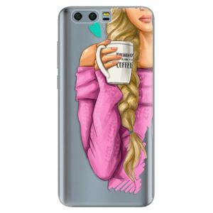 Odolné silikonové pouzdro iSaprio - My Coffe and Blond Girl - Huawei Honor 9 obraz