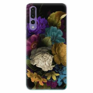 Odolné silikonové pouzdro iSaprio - Dark Flowers - Huawei P20 Pro obraz