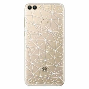 Odolné silikonové pouzdro iSaprio - Abstract Triangles 03 - white - Huawei P Smart obraz