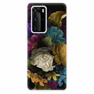 Odolné silikonové pouzdro iSaprio - Dark Flowers - Huawei P40 Pro obraz