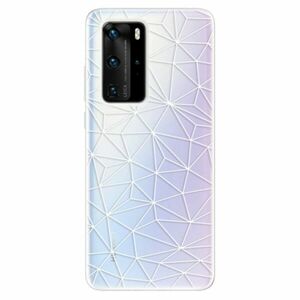 Odolné silikonové pouzdro iSaprio - Abstract Triangles 03 - white - Huawei P40 Pro obraz