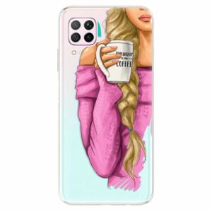 Odolné silikonové pouzdro iSaprio - My Coffe and Blond Girl - Huawei P40 Lite obraz