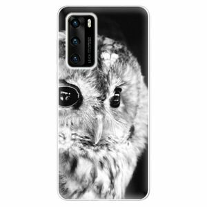 Odolné silikonové pouzdro iSaprio - BW Owl - Huawei P40 obraz