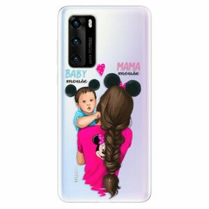 Odolné silikonové pouzdro iSaprio - Mama Mouse Brunette and Boy - Huawei P40 obraz