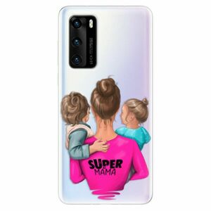 Odolné silikonové pouzdro iSaprio - Super Mama - Boy and Girl - Huawei P40 obraz
