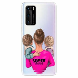 Odolné silikonové pouzdro iSaprio - Super Mama - Two Boys - Huawei P40 obraz