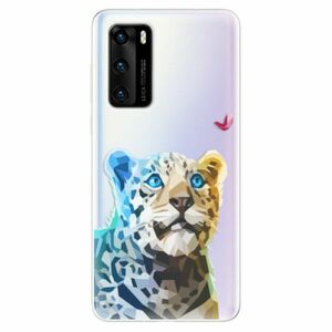 Odolné silikonové pouzdro iSaprio - Leopard With Butterfly - Huawei P40 obraz