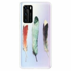 Odolné silikonové pouzdro iSaprio - Three Feathers - Huawei P40 obraz