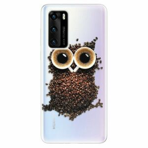 Odolné silikonové pouzdro iSaprio - Owl And Coffee - Huawei P40 obraz