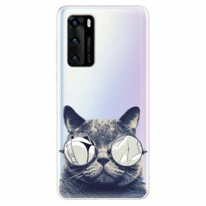 Odolné silikonové pouzdro iSaprio - Crazy Cat 01 - Huawei P40 obraz