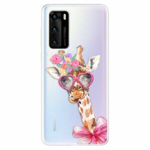 Odolné silikonové pouzdro iSaprio - Lady Giraffe - Huawei P40 obraz