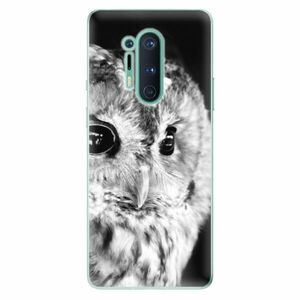 Odolné silikonové pouzdro iSaprio - BW Owl - OnePlus 8 Pro obraz