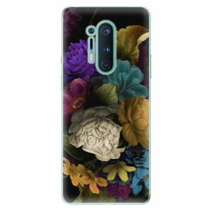Odolné silikonové pouzdro iSaprio - Dark Flowers - OnePlus 8 Pro obraz