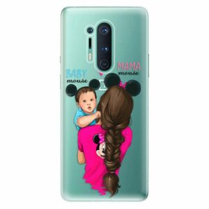 Odolné silikonové pouzdro iSaprio - Mama Mouse Brunette and Boy - OnePlus 8 Pro obraz