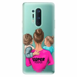 Odolné silikonové pouzdro iSaprio - Super Mama - Boy and Girl - OnePlus 8 Pro obraz