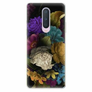Odolné silikonové pouzdro iSaprio - Dark Flowers - OnePlus 8 obraz