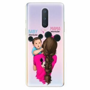 Odolné silikonové pouzdro iSaprio - Mama Mouse Brunette and Boy - OnePlus 8 obraz