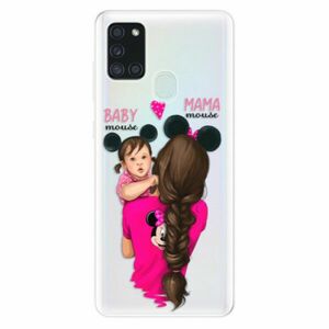 Odolné silikonové pouzdro iSaprio - Mama Mouse Brunette and Girl - Samsung Galaxy A21s obraz