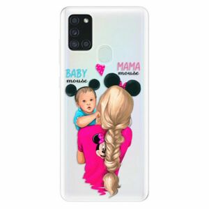 Odolné silikonové pouzdro iSaprio - Mama Mouse Blonde and Boy - Samsung Galaxy A21s obraz