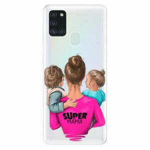 Odolné silikonové pouzdro iSaprio - Super Mama - Boy and Girl - Samsung Galaxy A21s obraz