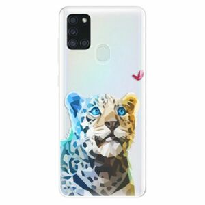 Odolné silikonové pouzdro iSaprio - Leopard With Butterfly - Samsung Galaxy A21s obraz