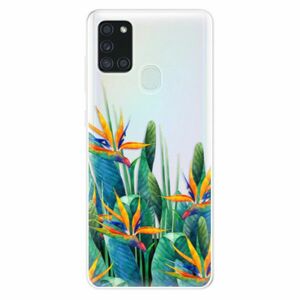 Odolné silikonové pouzdro iSaprio - Exotic Flowers - Samsung Galaxy A21s obraz