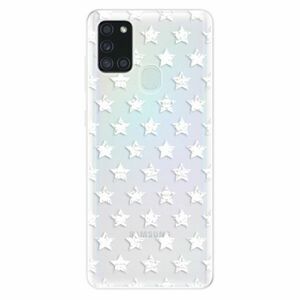 Odolné silikonové pouzdro iSaprio - Stars Pattern - white - Samsung Galaxy A21s obraz
