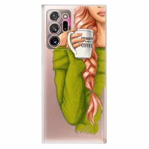 Odolné silikonové pouzdro iSaprio - My Coffe and Redhead Girl - Samsung Galaxy Note 20 Ultra obraz