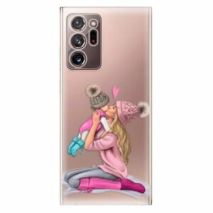 Odolné silikonové pouzdro iSaprio - Kissing Mom - Blond and Girl - Samsung Galaxy Note 20 Ultra obraz