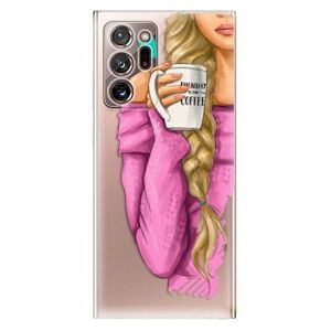 Odolné silikonové pouzdro iSaprio - My Coffe and Blond Girl - Samsung Galaxy Note 20 Ultra obraz