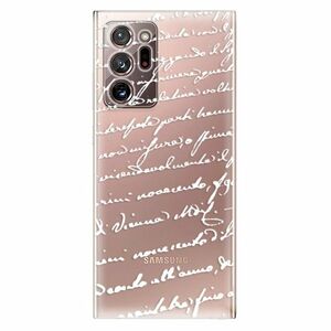 Odolné silikonové pouzdro iSaprio - Handwriting 01 - white - Samsung Galaxy Note 20 Ultra obraz