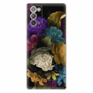 Odolné silikonové pouzdro iSaprio - Dark Flowers - Samsung Galaxy Note 20 obraz