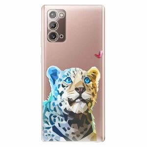 Odolné silikonové pouzdro iSaprio - Leopard With Butterfly - Samsung Galaxy Note 20 obraz