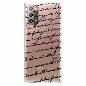 Odolné silikonové pouzdro iSaprio - Handwriting 01 - black - Samsung Galaxy Note 20 obraz