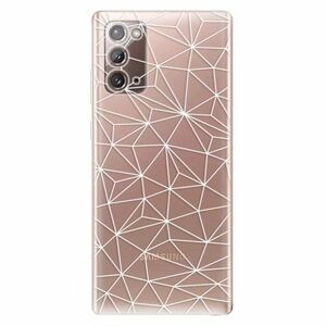 Odolné silikonové pouzdro iSaprio - Abstract Triangles 03 - white - Samsung Galaxy Note 20 obraz
