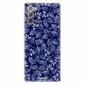 Odolné silikonové pouzdro iSaprio - Blue Leaves 05 - Samsung Galaxy Note 20 obraz
